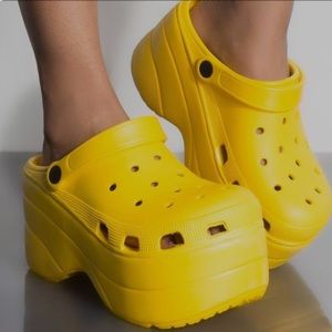 Yellow Platform Clogs!